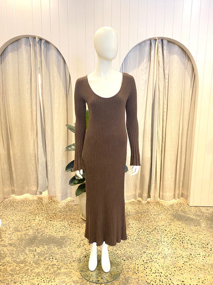 Friends With Frank Brown Cleo Dress - Size S