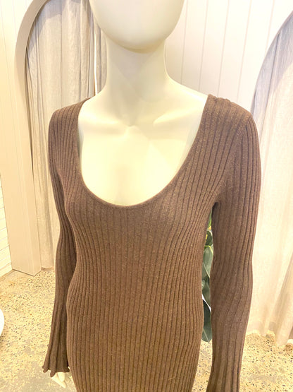 Friends With Frank Brown Cleo Dress - Size S