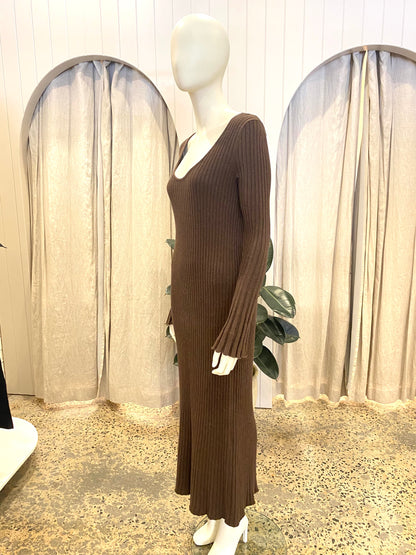 Friends With Frank Brown Cleo Dress - Size S