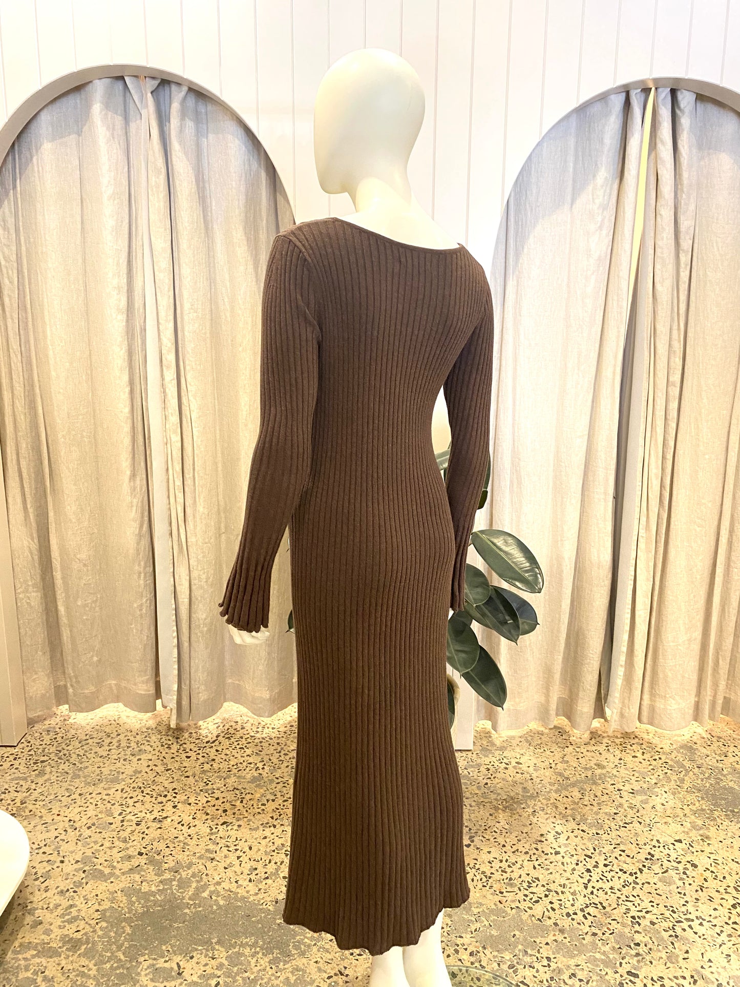 Friends With Frank Brown Cleo Dress - Size S