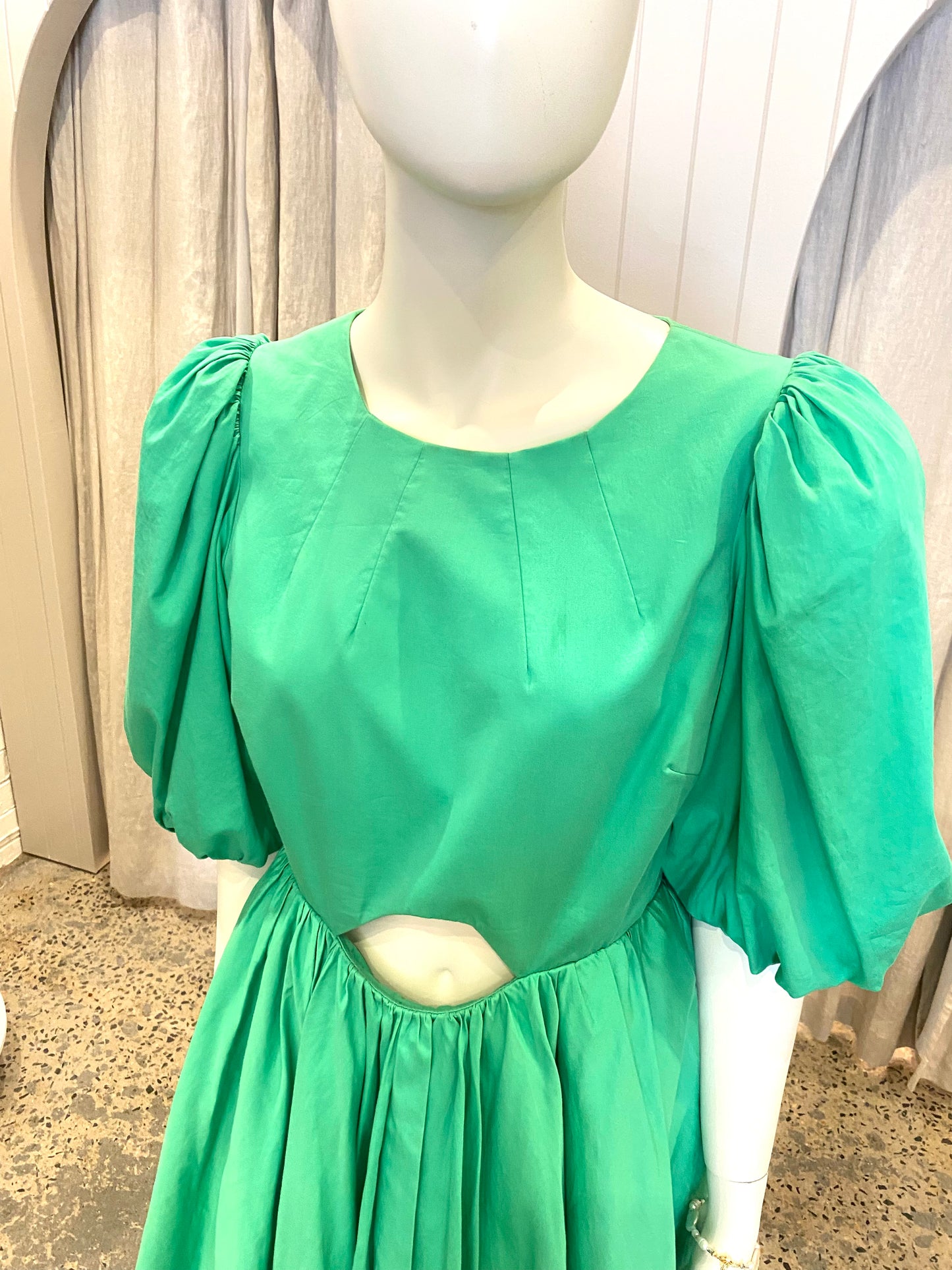 AJE Colette Mini Dress in Green - Size 12