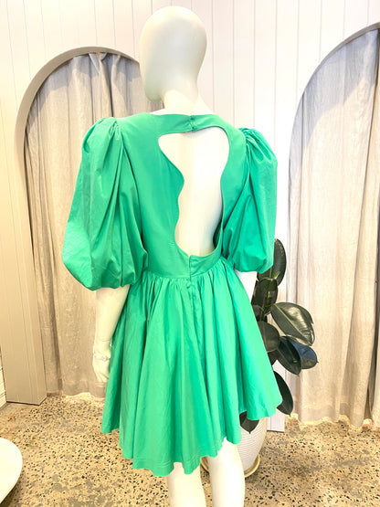 AJE Colette Mini Dress in Green - Size 12