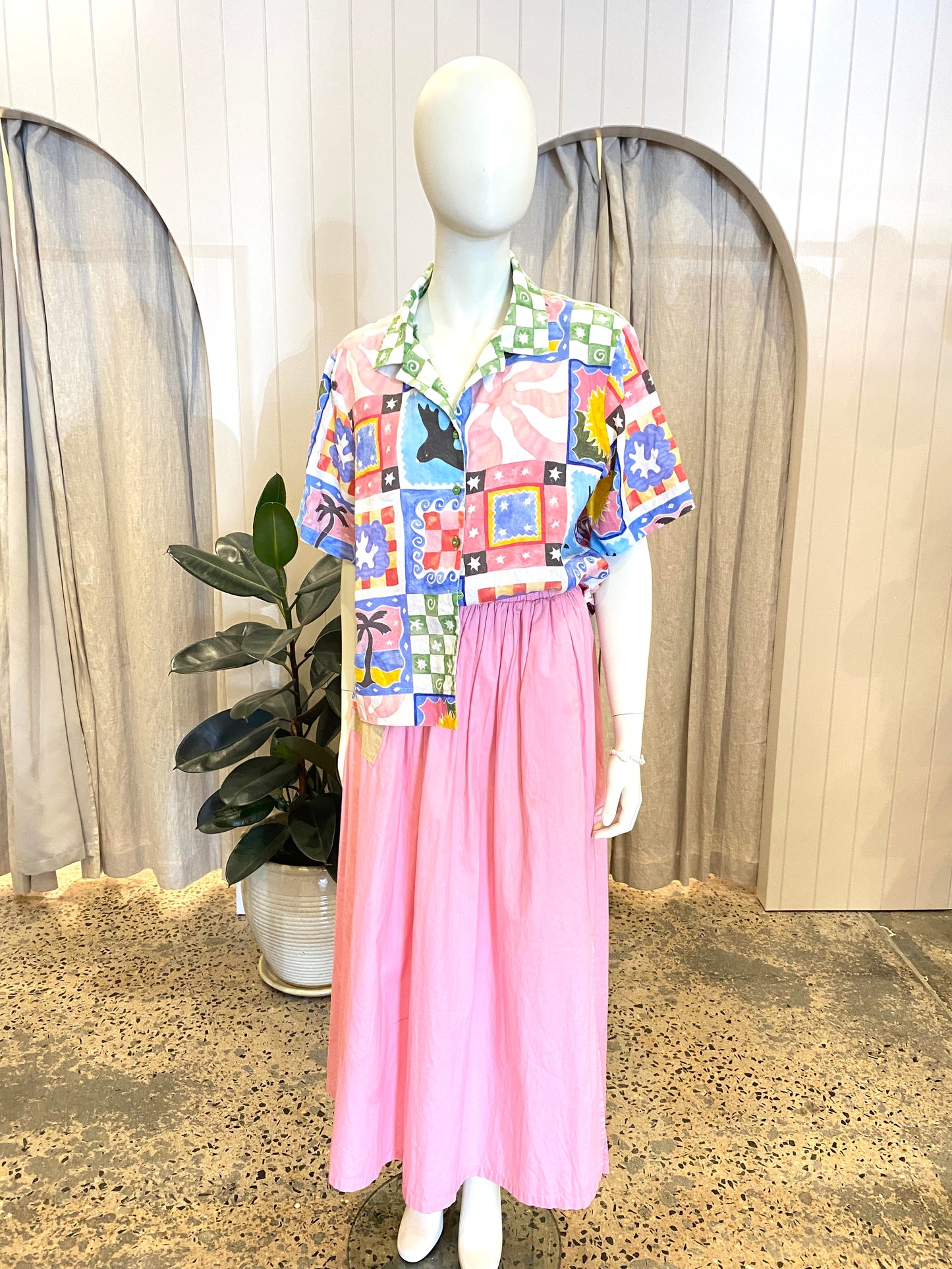 Gorman Summer Squares Shirt - Size 14