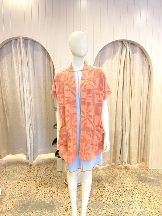 Lucy Folk Pink Skyline Robe Sample (missing belt) - Size S/M