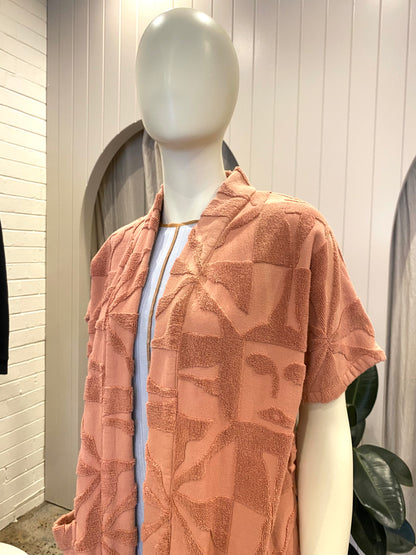 Lucy Folk Pink Skyline Robe Sample (missing belt) - Size S/M