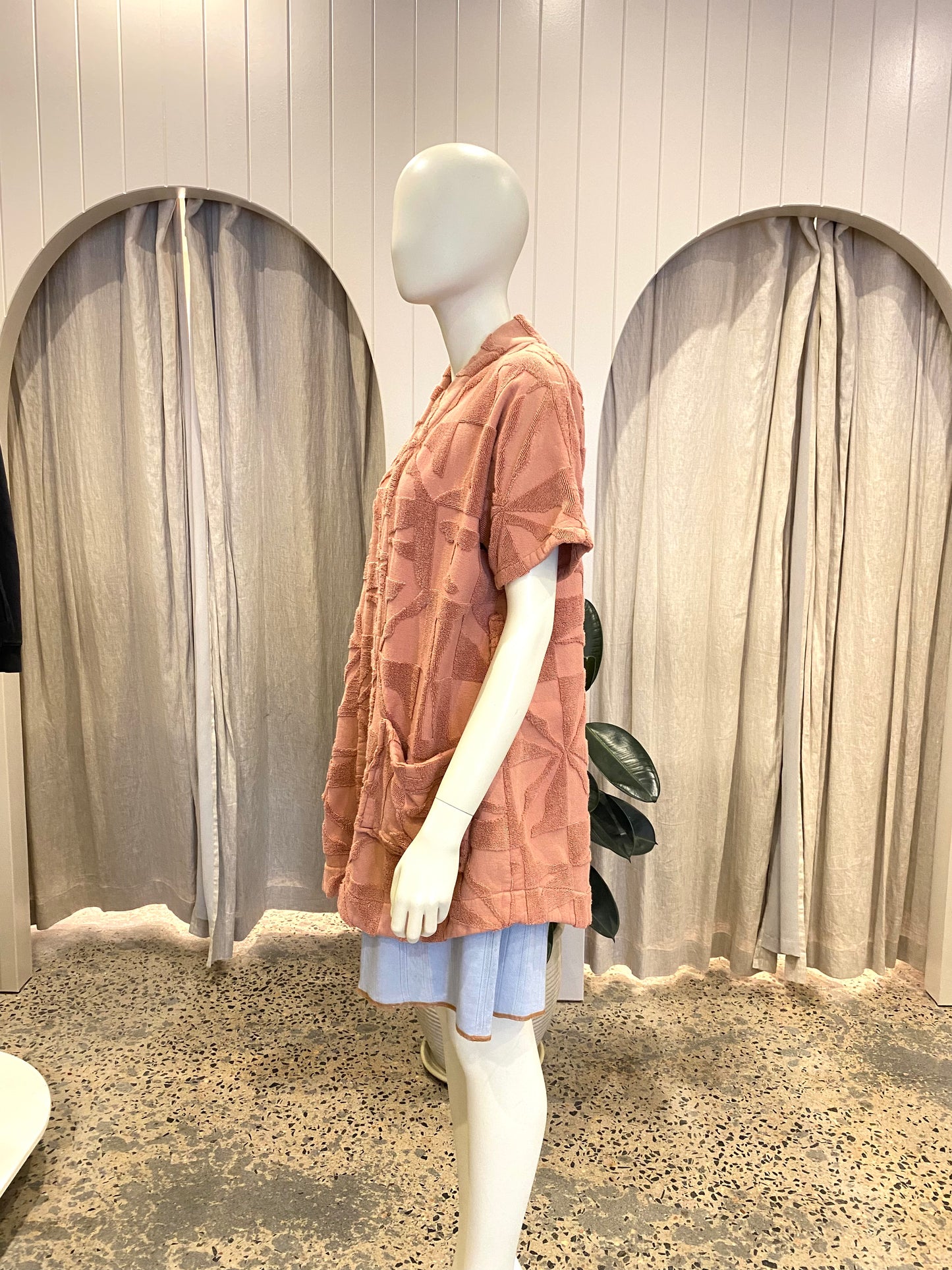 Lucy Folk Pink Skyline Robe Sample (missing belt) - Size S/M