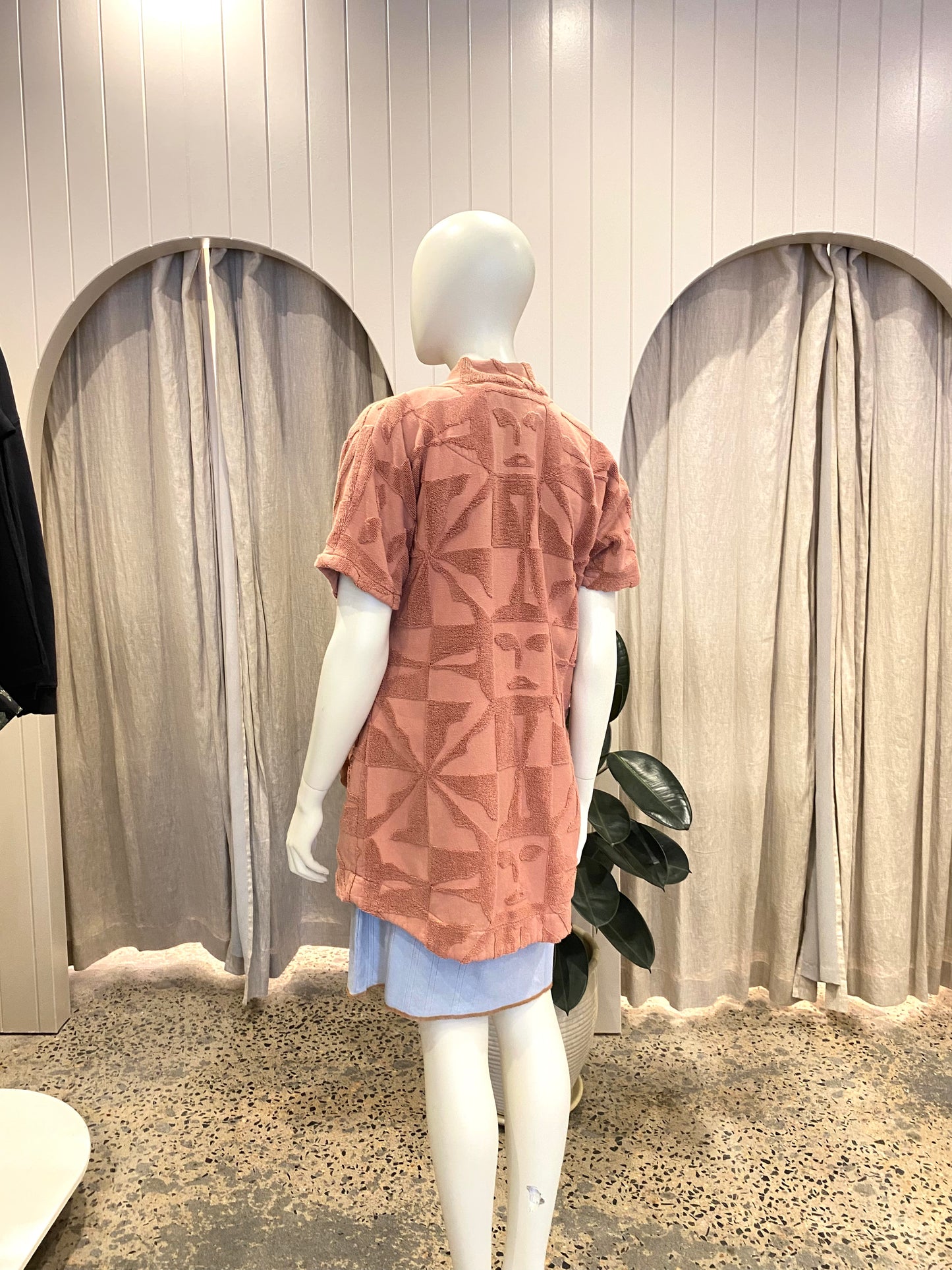 Lucy Folk Pink Skyline Robe Sample (missing belt) - Size S/M