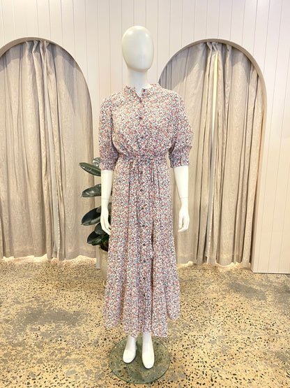 Morrison Floral Print Midi Dress - Size 4