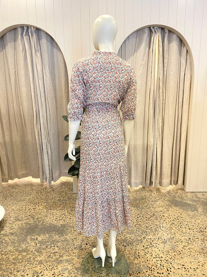 Morrison Floral Print Midi Dress - Size 4