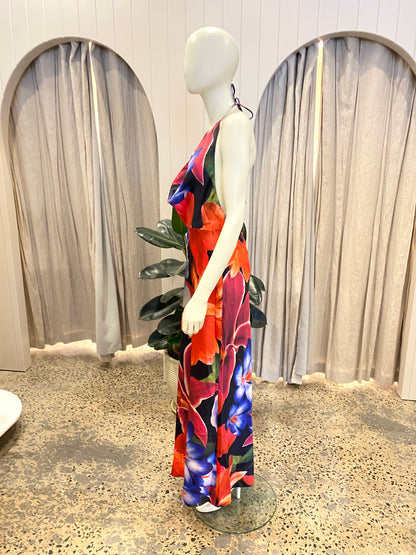 Runway The Label Mauve Print Posey Maxi Dress - Size M