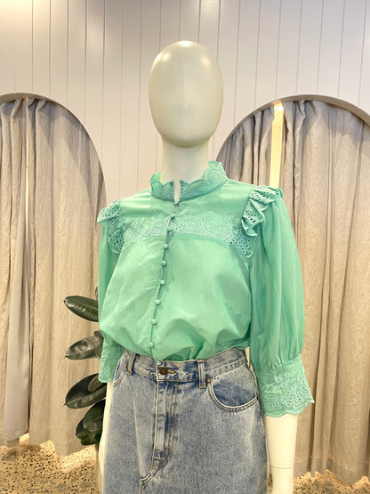 Once Was Silk Blouse - Size 4 (au14)