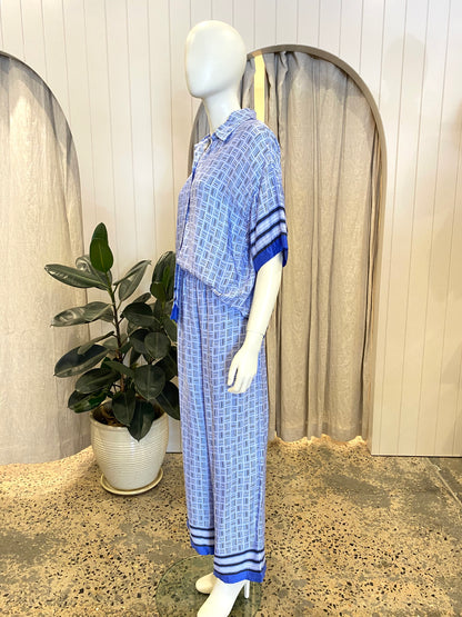 Country Road Co-Ord Set in Blue - Size 8