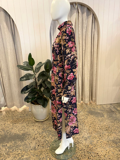 Zimmermann 'Lucky' Floral-print Silk-chiffon Midi Dress - Size 1 (10)