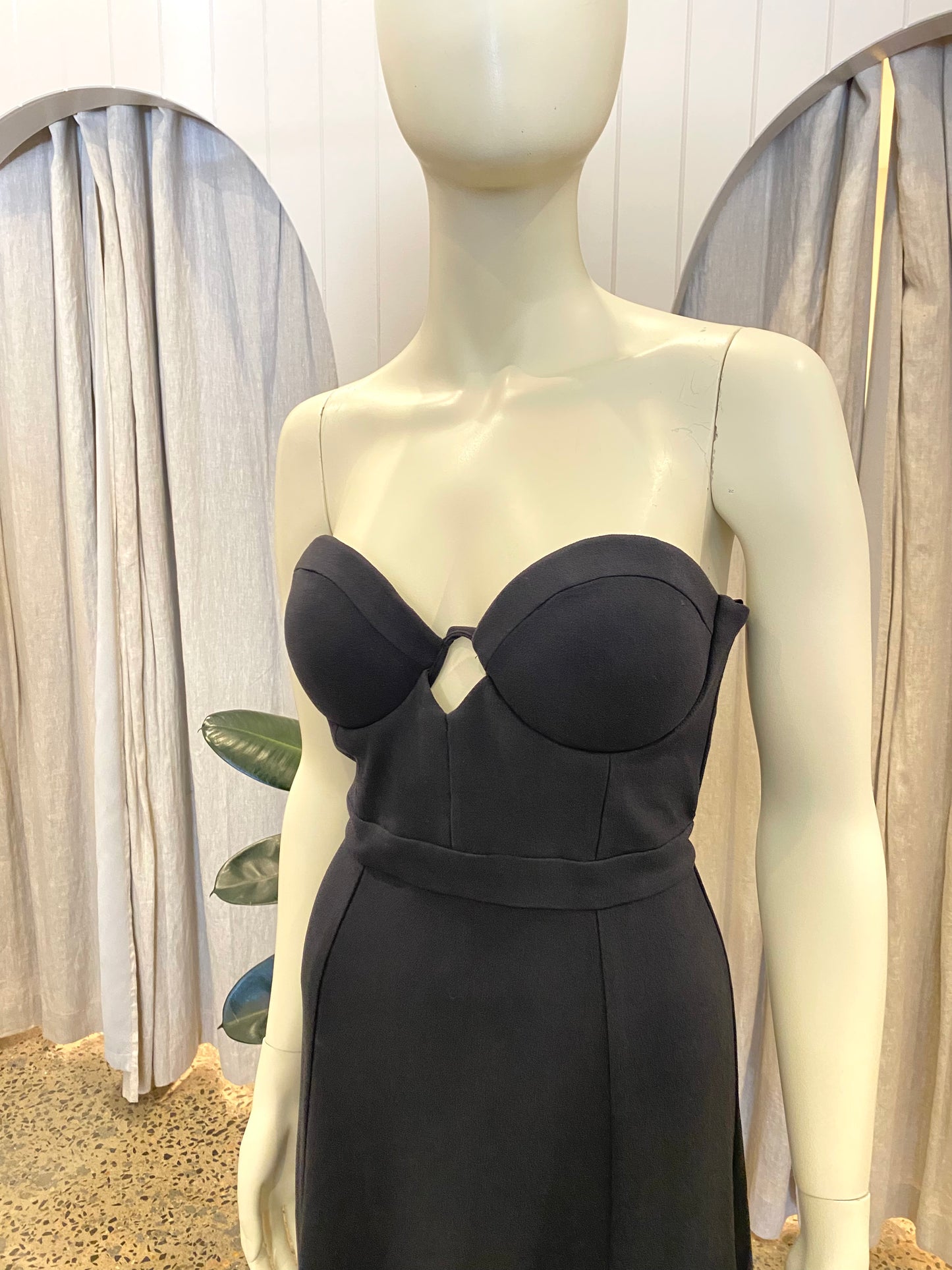Zimmermann Navy Bustier Midi Dress - Size 8