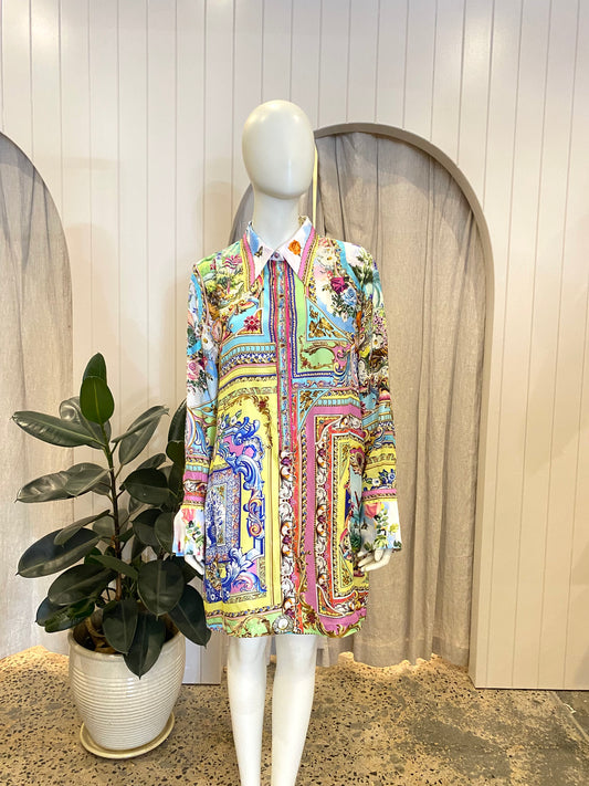 Camilla The Spirit of Santa Maria Mini Shirt Dress - Size M