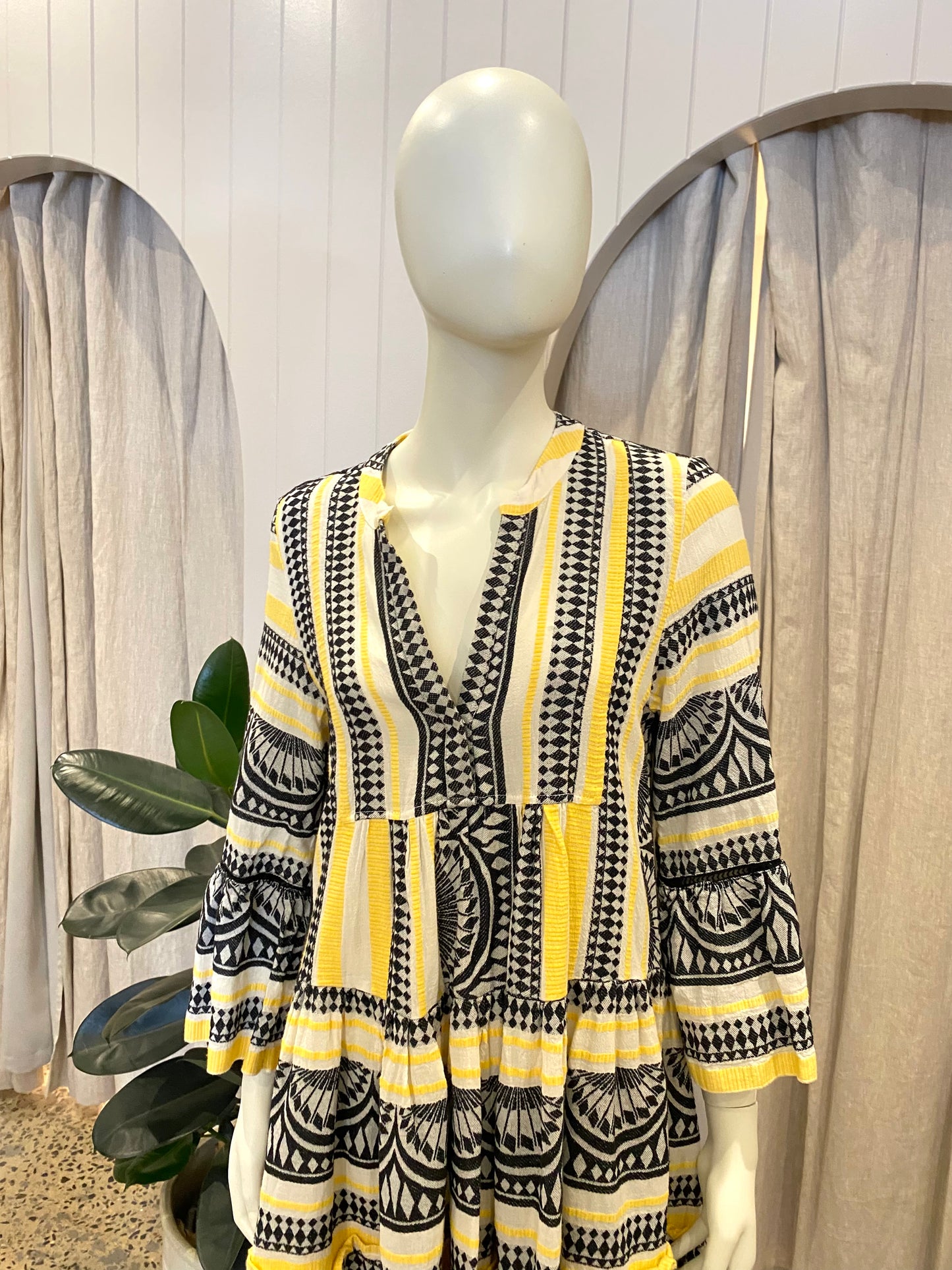 Pearl and Cavier Yellow Zakar Maxi Dress - Size XS/S