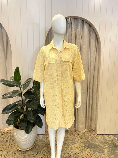 Second Female Yellow Midi Dress - Size M