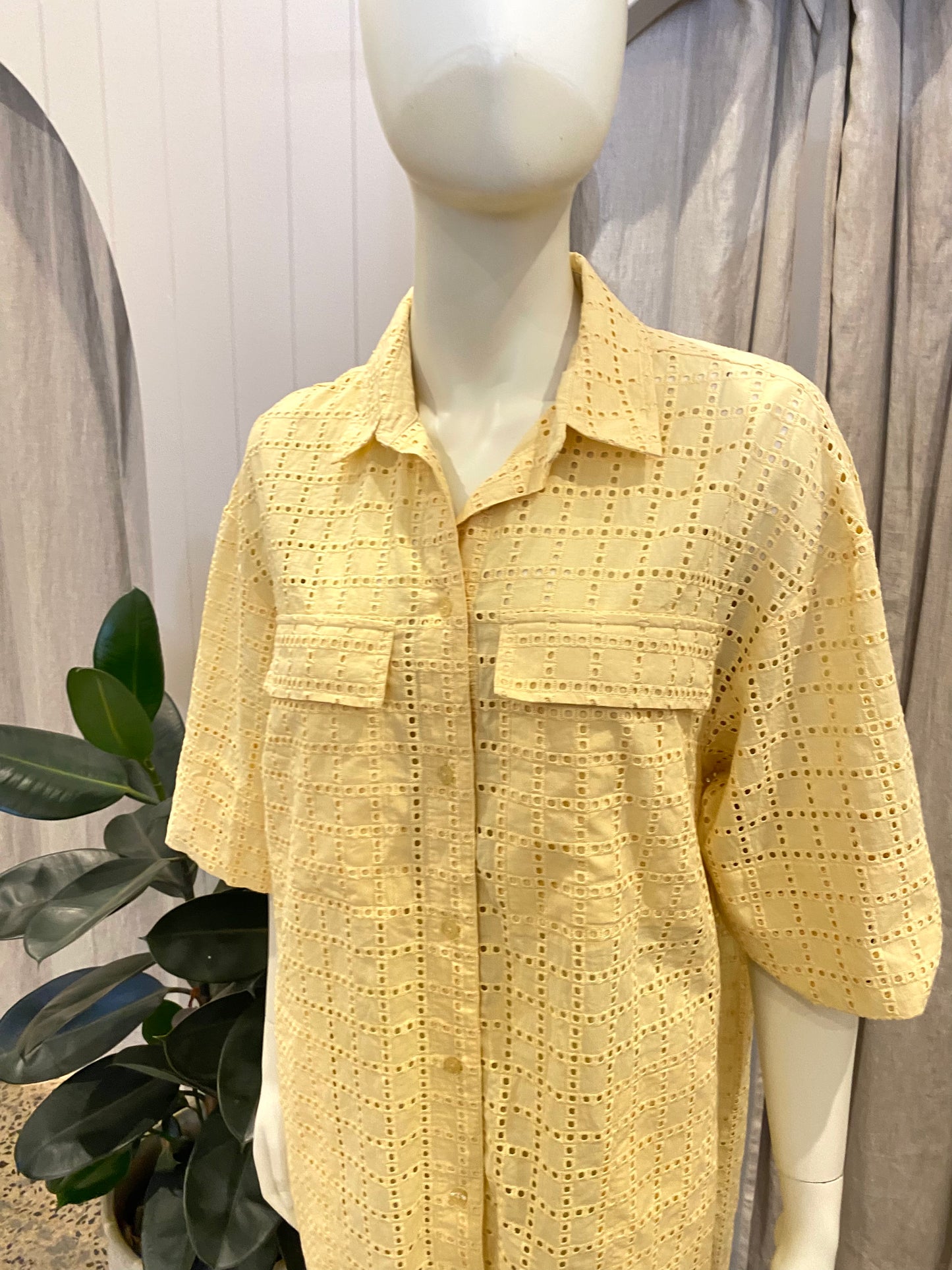 Second Female Yellow Midi Dress - Size M