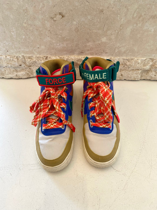 Nike Air Force 1 High Utility in Purple Green Multi- Size 36.5