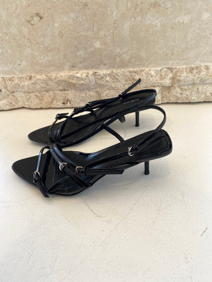 Alias Mae Black Patent Enza Kitten Heels - Size 37