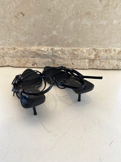 Alias Mae Black Patent Enza Kitten Heels - Size 37