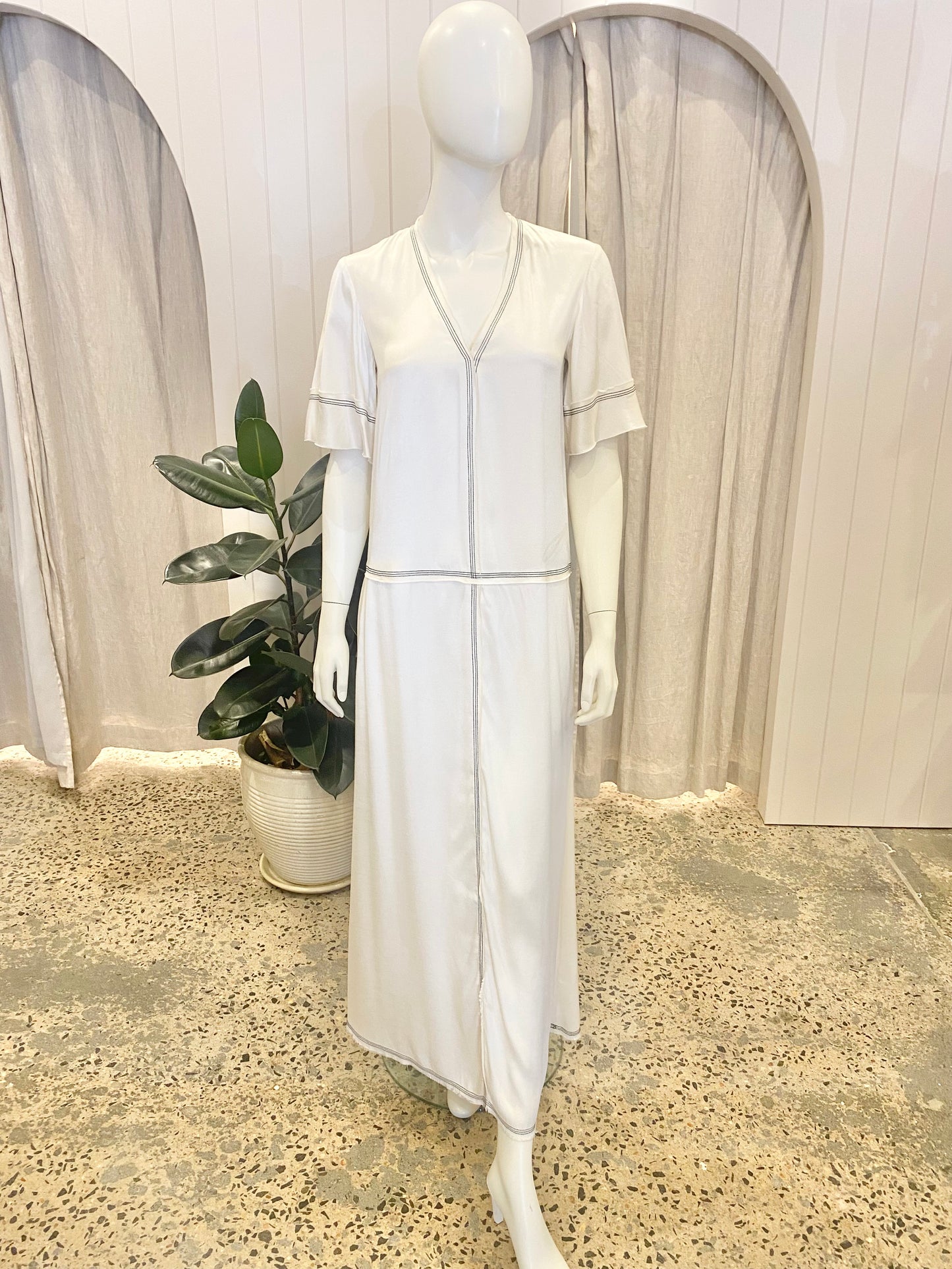 Bec & Bridge Elyna Short Sleeve Maxi Dress - Size XS (8)