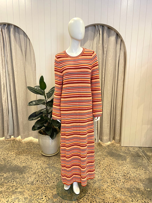 Steele Sunrise Stripe Maxi Dress - Size XL