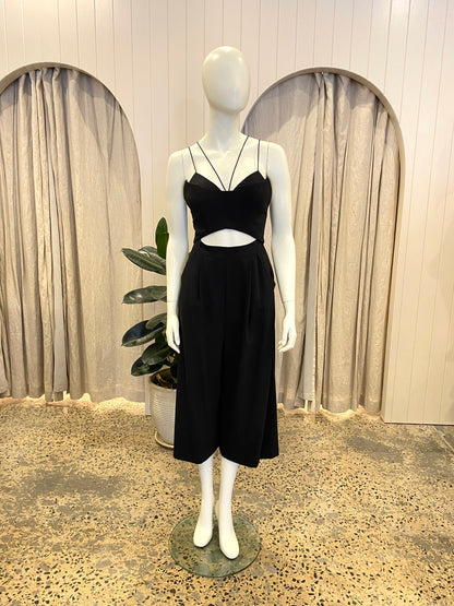Sheike Black Cut Out Jumpsuit - Size 8