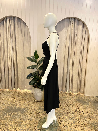 Sheike Black Cut Out Jumpsuit - Size 8