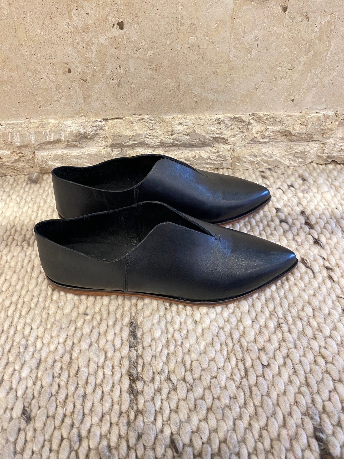 St Agni 'Romy' Flats in Black - Size 38