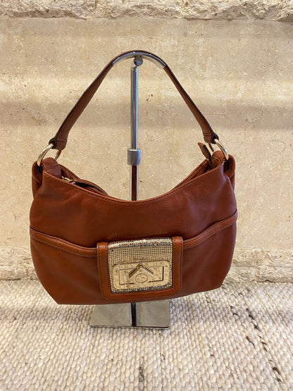 Oroton Vintage Shoulder Bag in Brown