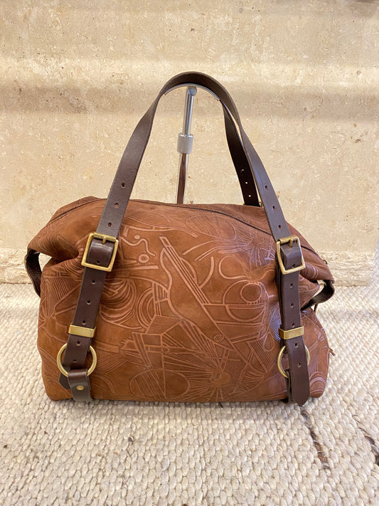 Pauric Sweeney Suede Handbag in Brown