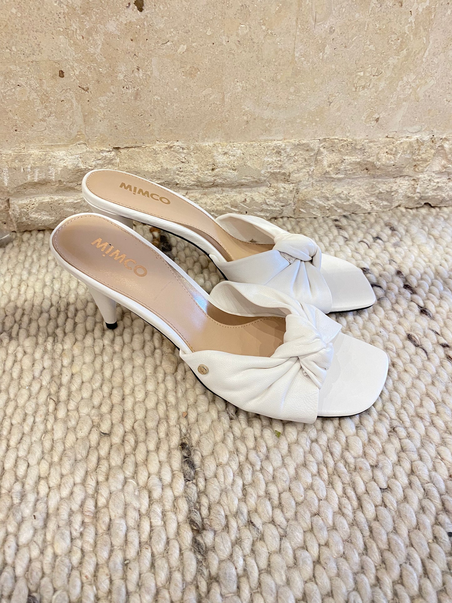 Mimco Twist Heels in White - Size 39