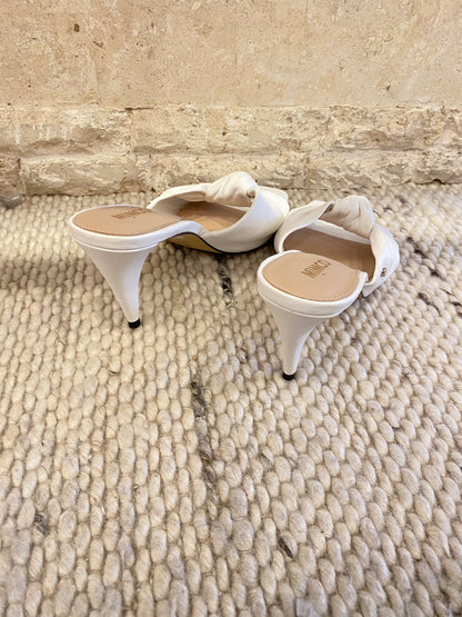 Mimco Twist Heels in White - Size 39