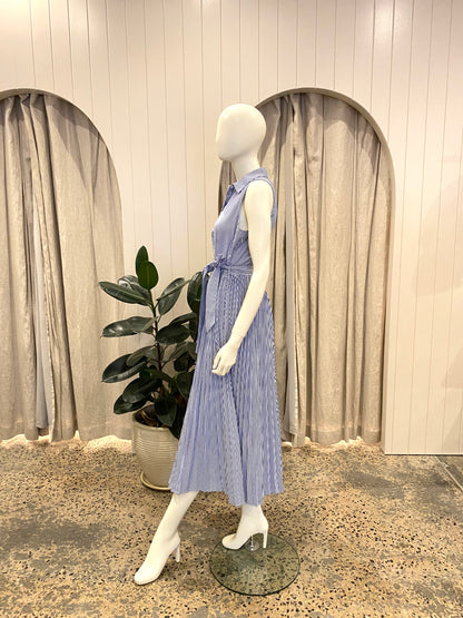 Tommy Hilfiger Striped Pleated Shirtdress - Size 10