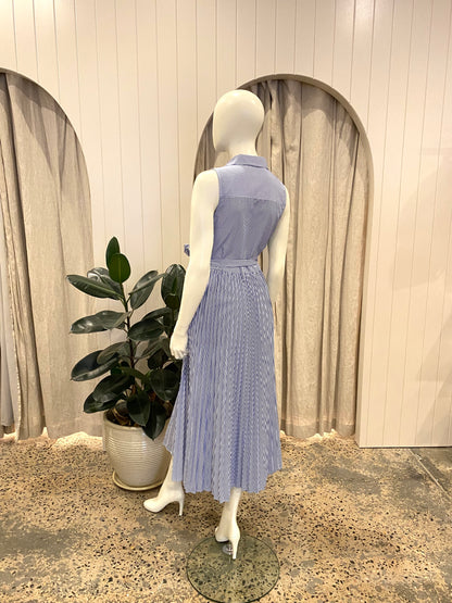 Tommy Hilfiger Striped Pleated Shirtdress - Size 10