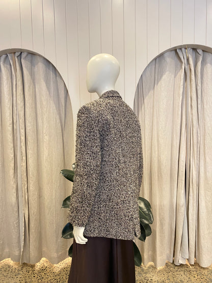 Zara Oversized Woven Tweed Blazer - Size XS (6-10)