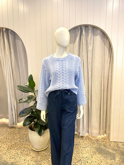 Kivari Blue Brielle Knit Jumper - Size 8