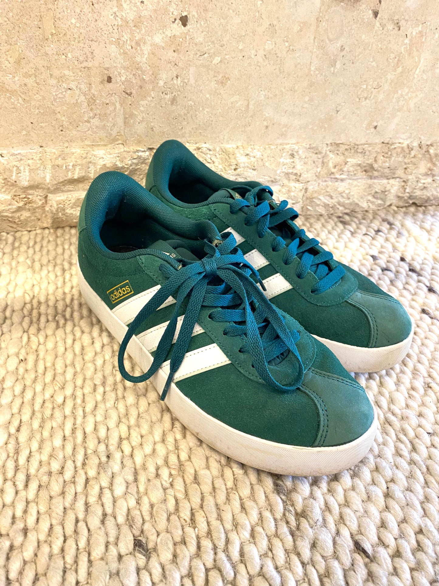 Adidas Collegiate Green VL Court 3.0 Sneakers - Size 7