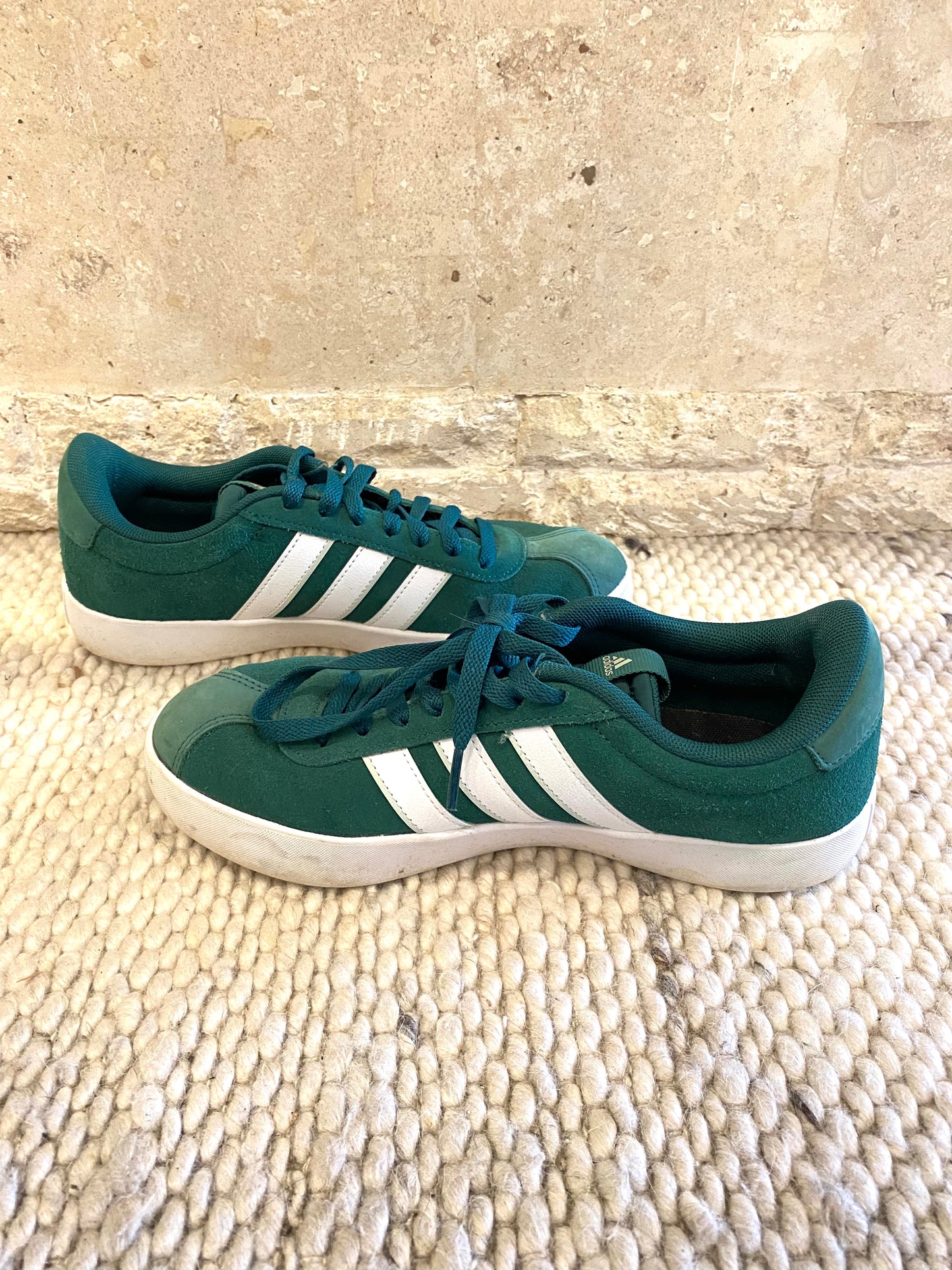 Adidas Collegiate Green VL Court 3.0 Sneakers - Size 7
