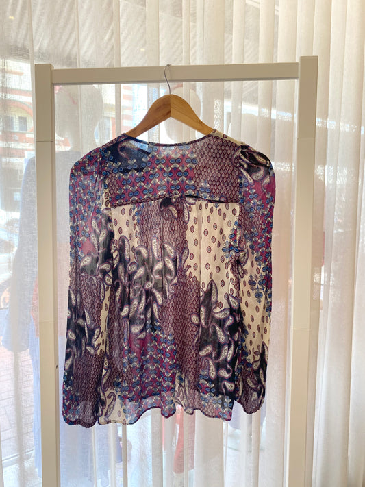 Ba&sh Purple Blair Blouse - Size 2 (10/12)