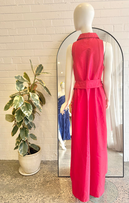 Simorra Red Long Sleeveless Dress - Size 12