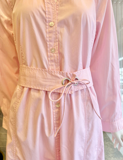 Commonry Pink Cotton Poplin Panelled Midi Dress - Size 10