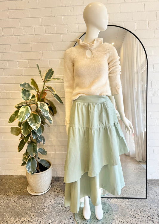 Scanlan Theodore Cream Keyhole Knit Jumper - Size S/M