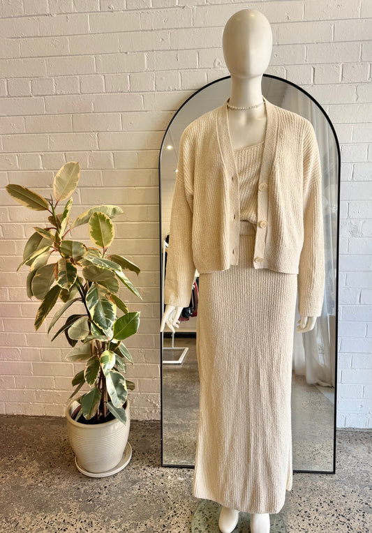 Country Road Boucle Knit Cardigan - Size L (12-14)