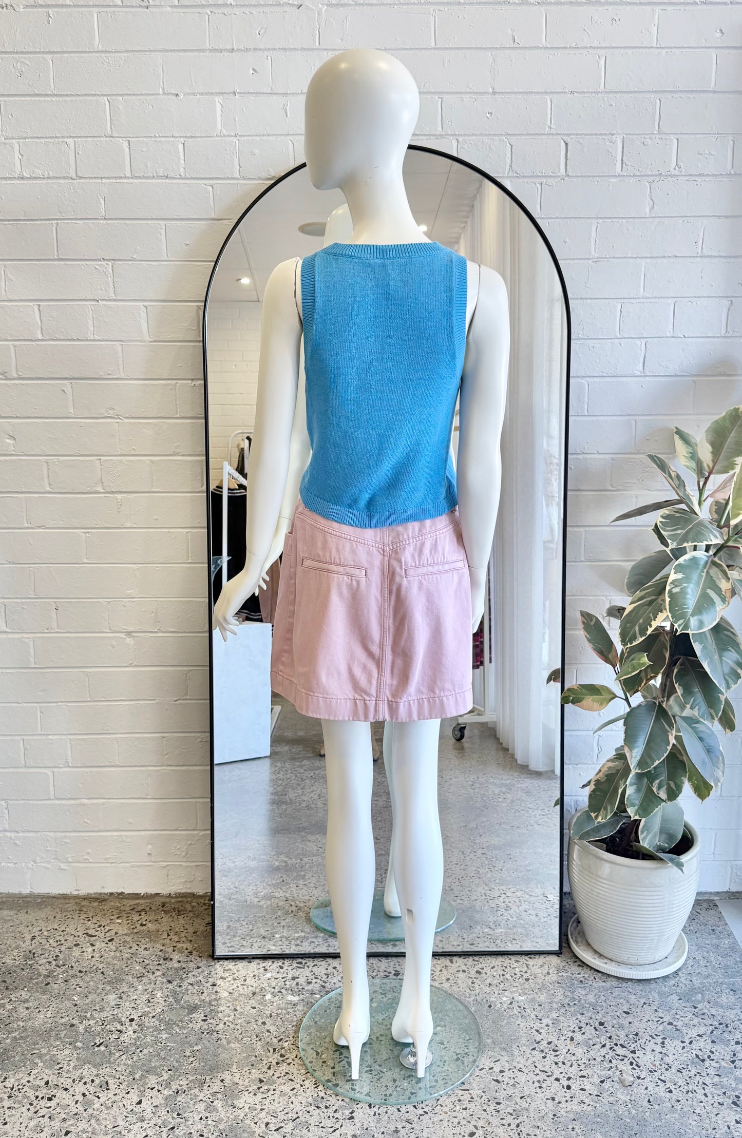 Country Road Denim Mini Skirt in Musk - Size 10