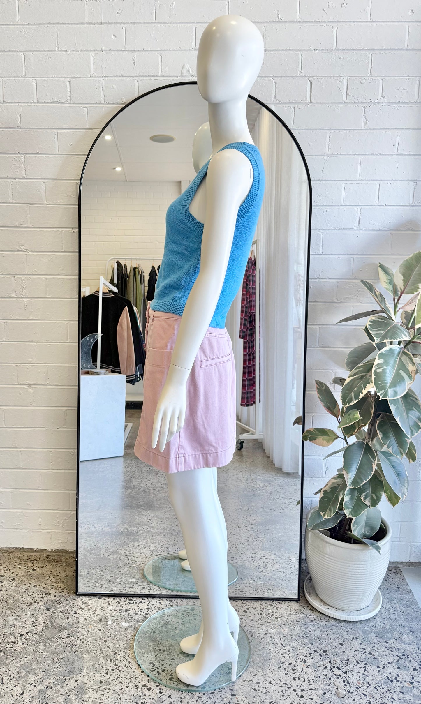 Country Road Denim Mini Skirt in Musk - Size 10