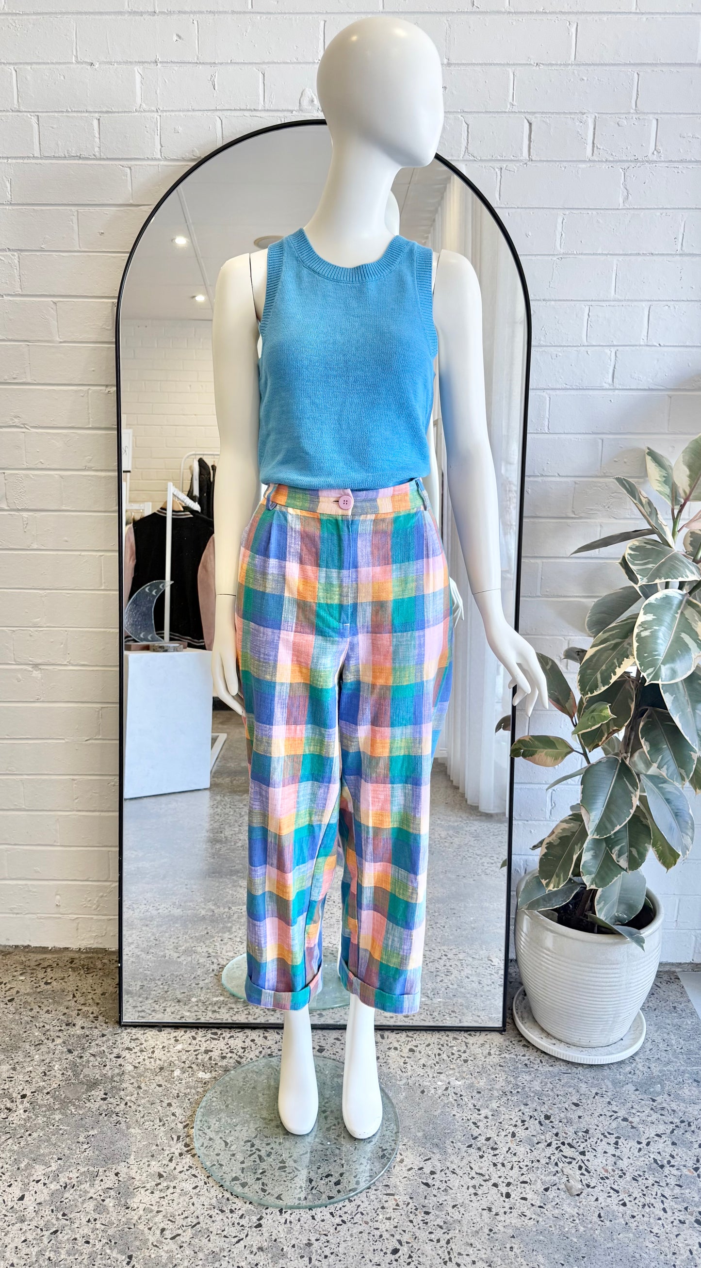 Gorman Multicolour Marley Check Pants - Size 12