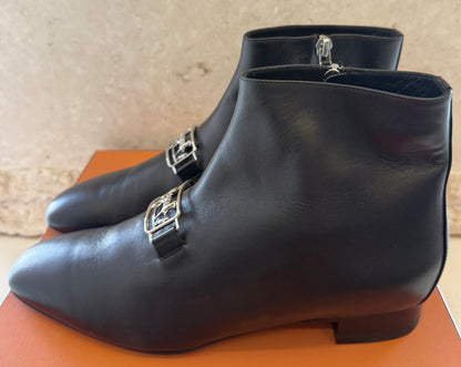 Hermès 'Verlaine' Ankle Boots in Black - Size 39