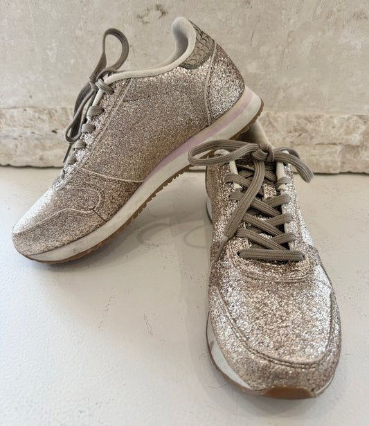 Woden Gold Ydun Icon Glitter Sneaker - Size 39